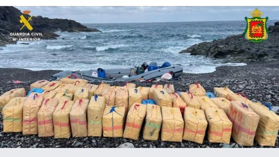 Grâce à la coopération avec la DGST, la police espagnole intercepte 1.610 kilogrammes de résine de cannabis