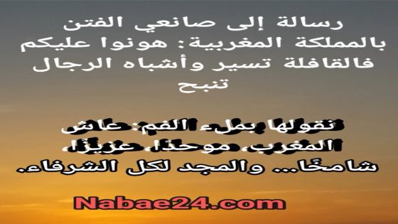 رسالة إلى صانعي الفتن بالمملكة المغربية: هونوا عليكم فالقافلة تسير وأشباه الرجال تنبح